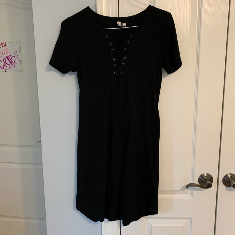 black t-shirt dress